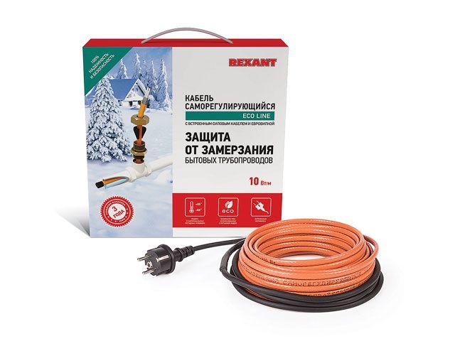 Греющий саморегулирующийся кабель (комплект в трубу) 10HTM2-CT (10м/100Вт) REXANT (Греющий саморегулирующийся - фото 1 - id-p210102467