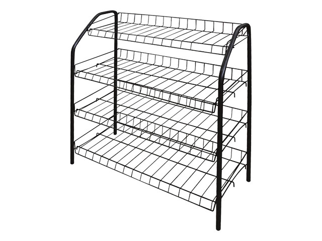 Этажерка для обуви 4-х секционная, 660х280х700 мм, черный, NIKA - фото 1 - id-p210102889