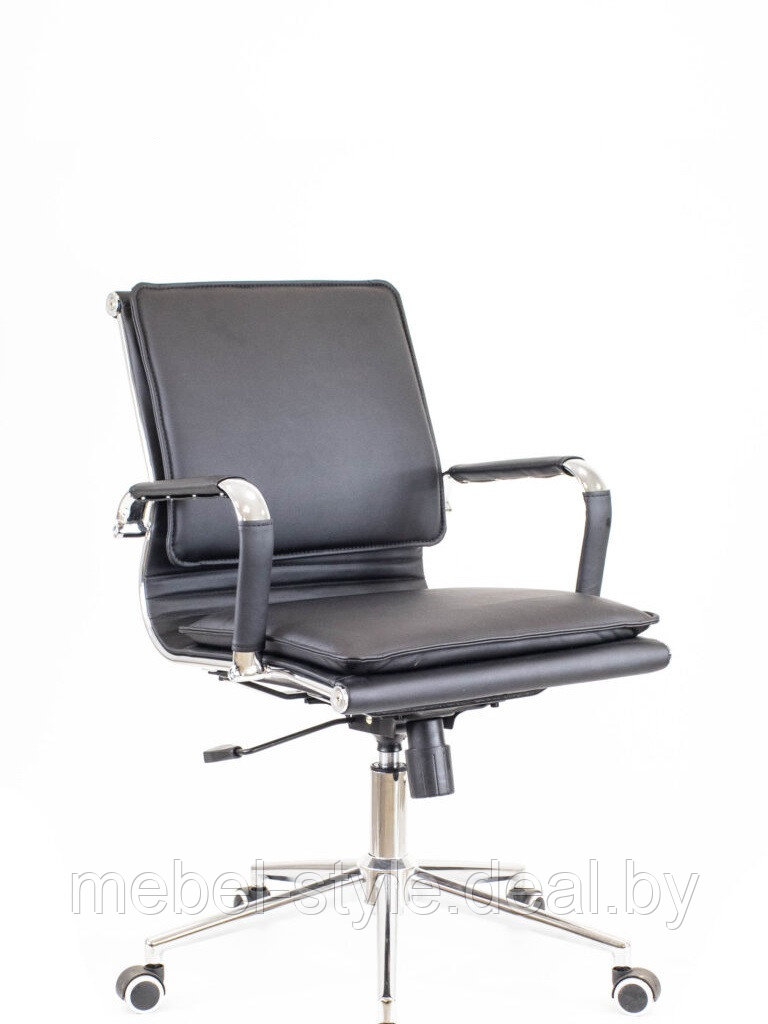 Кресло Нерей хром для комфортной работы в офисе и дома, стул NEREY в коже PU - фото 8 - id-p210105021