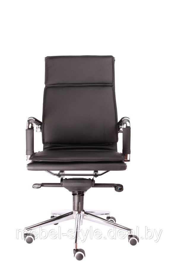 Кресло Нерей T хром для комфортной работы в офисе и дома, стул NEREY T в коже PU - фото 4 - id-p210105030