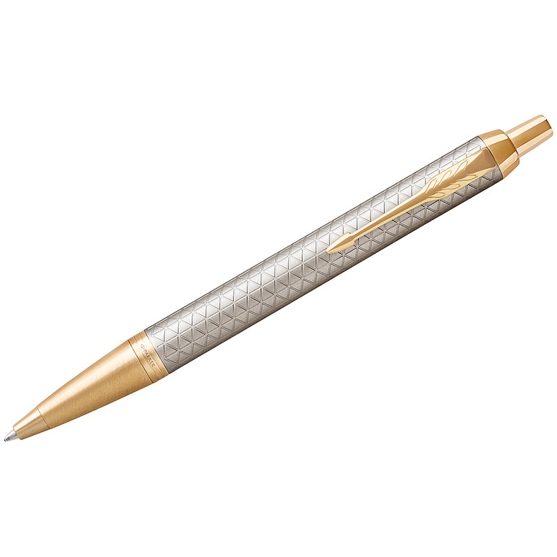 Ручка шариковая Parker IM Premium Warm Silver GT, 1,0 мм