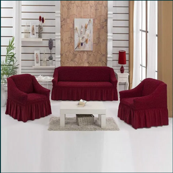 Чехол для мягкой мебели 3-х и 2-хместный диван + 2 кресла.Супер-цена! - фото 1 - id-p210105044
