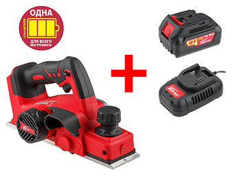 АКЦИЯ! Скидка 10% при заказе! Аккум. рубанок WORTEX CPL 2082 в кор. ALL1+АКЦИЯ (аккумулятор и зарядное в