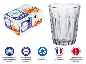 Набор стопок, 6 шт., 90 мл, серия Provence Clear, DURALEX (Франция)