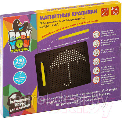 Развивающая игрушка Bondibon Мозаика в планшете. Магнитные крапинки / ВВ5125 - фото 1 - id-p210120644
