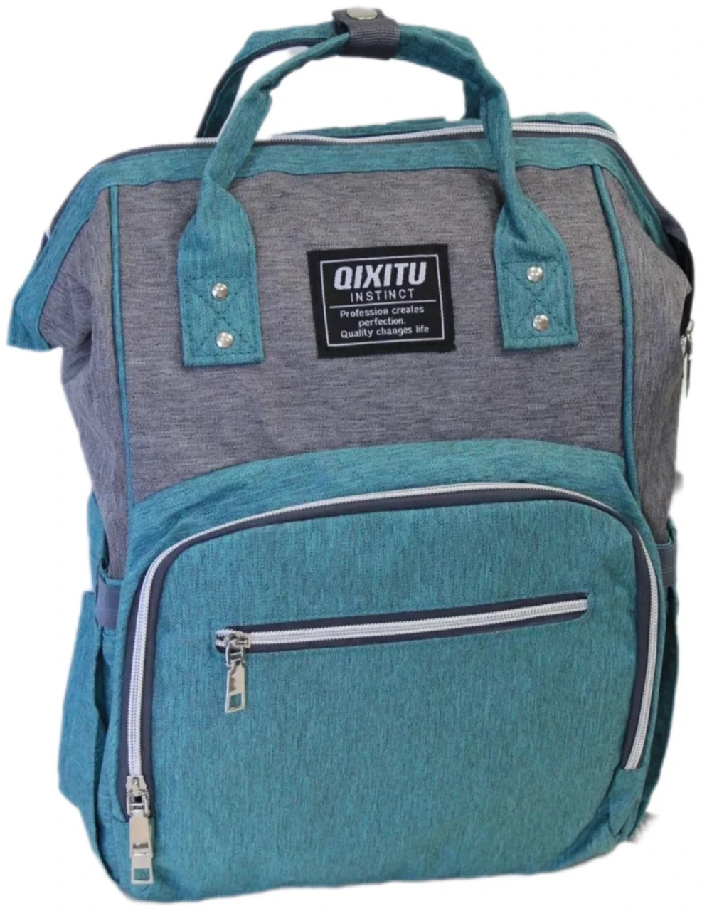 Сумка - рюкзак для мамы с термо-карманами для бутылочек Qixitu - фото 9 - id-p210131289
