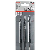 Пилка лобзиковая BOSCH ЛОБЗИКОВЫЕ ПИЛКИ T 344 DP, HCS 3 шт.