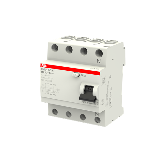 УЗО FH204 AC-63/0.03, 4P 63A 30mA Inc=6kA 4M