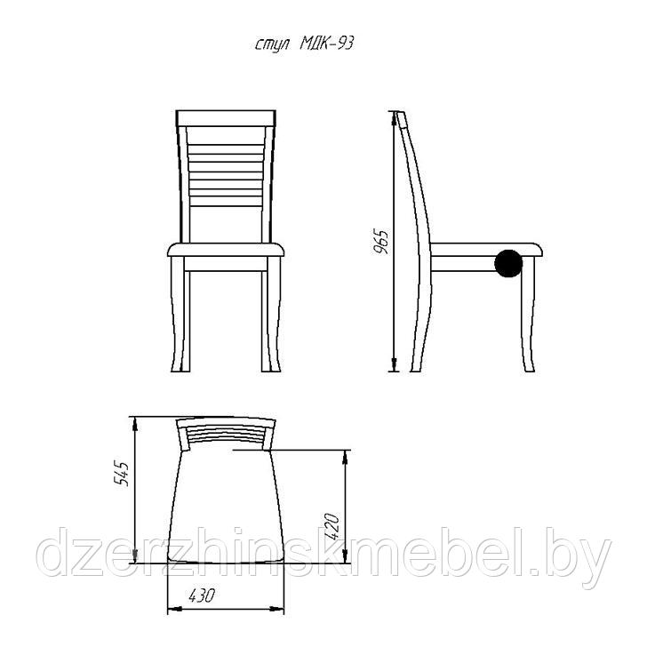 Стул из массива МДК-93. Производитель Ельская МФ. - фото 2 - id-p210169343