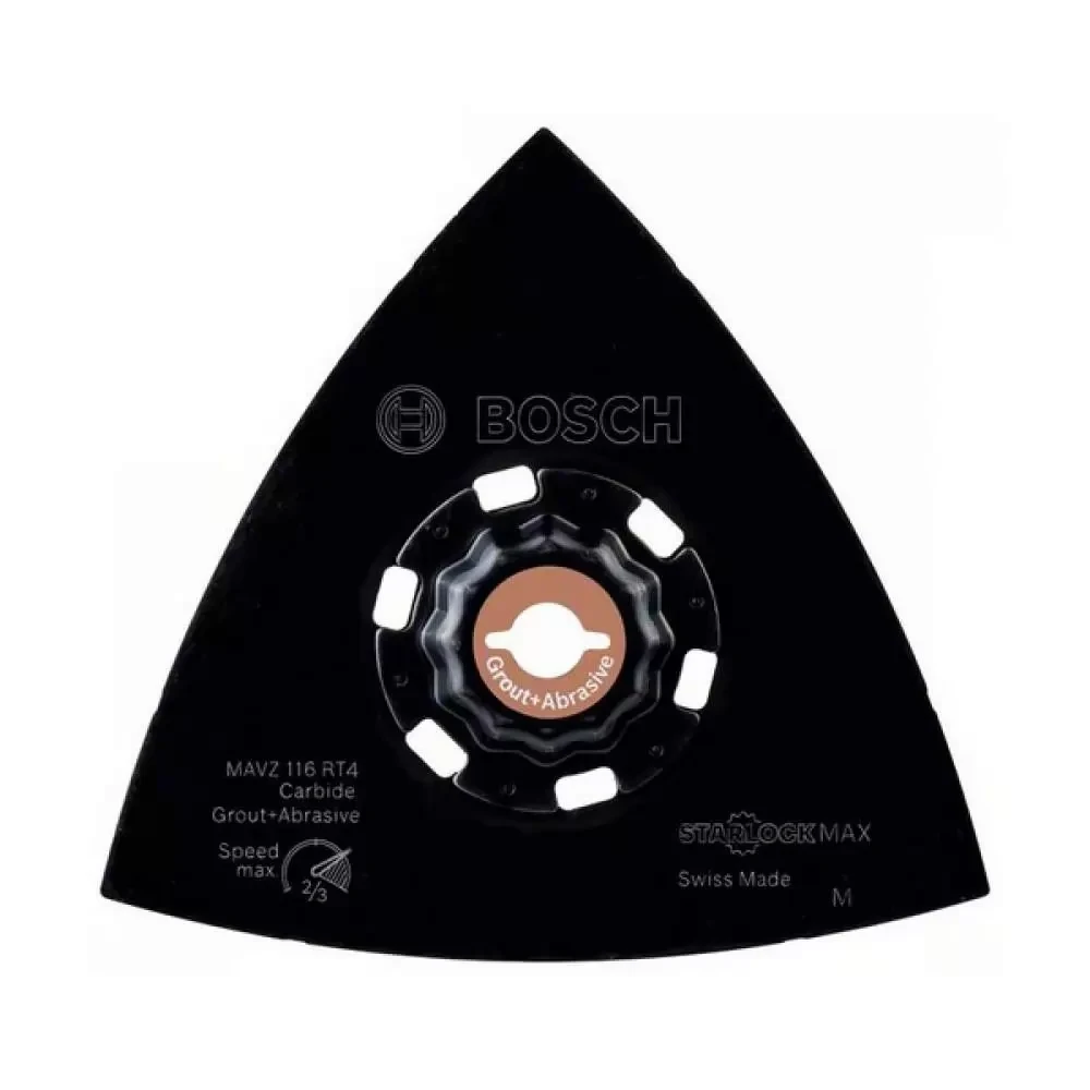 Полотно для реноваторова BOSCH StarlockMax твердосплавная шлифпластина 116 мм зерн.40 МAVZ 116 RT4 - фото 1 - id-p210165070