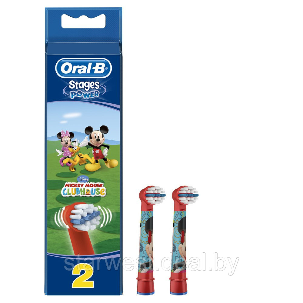 Oral-B Braun Stages Kids Микки Маус / Mickey Mouse 2 шт. Насадки детские для электрических зубных щеток EB10-2 - фото 1 - id-p210182612