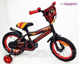 Детский велосипед Favorit Biker 14 (черный/красный, 2019)