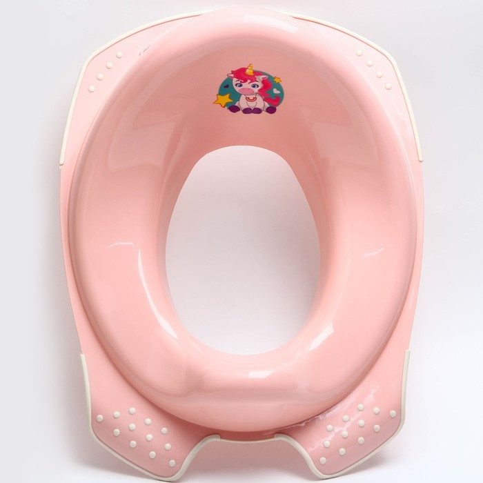 Детская накладка - сиденье на унитаз «Мишка» антискользящая, цвет розовый - фото 7 - id-p210188363