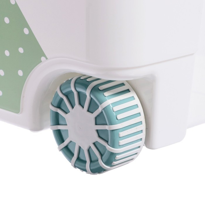 Ящик для игрушек на колесах «Горы», с декором, 685 × 395 × 385 мм, цвет светло-голубой - фото 7 - id-p210189750