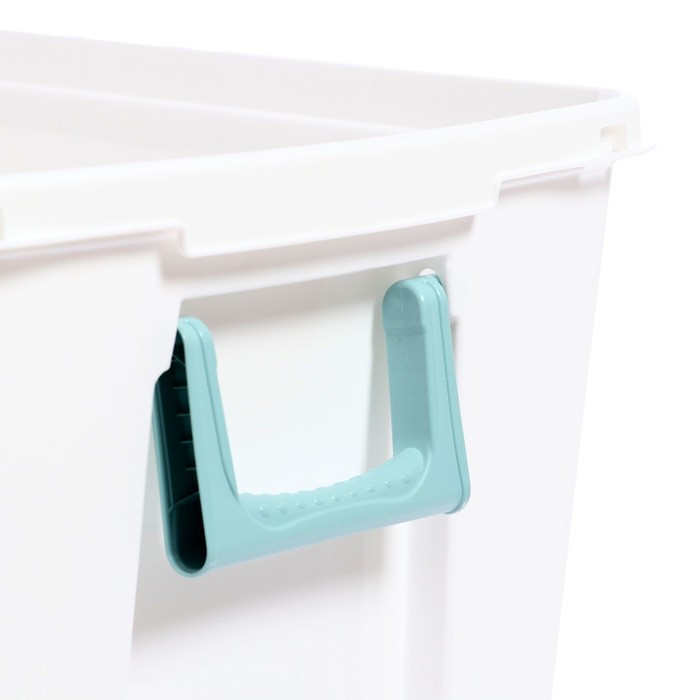 Ящик для игрушек на колесах «Путешествие», с декором, 685 × 395 × 385 мм, цвет светло-голубой - фото 6 - id-p210189751