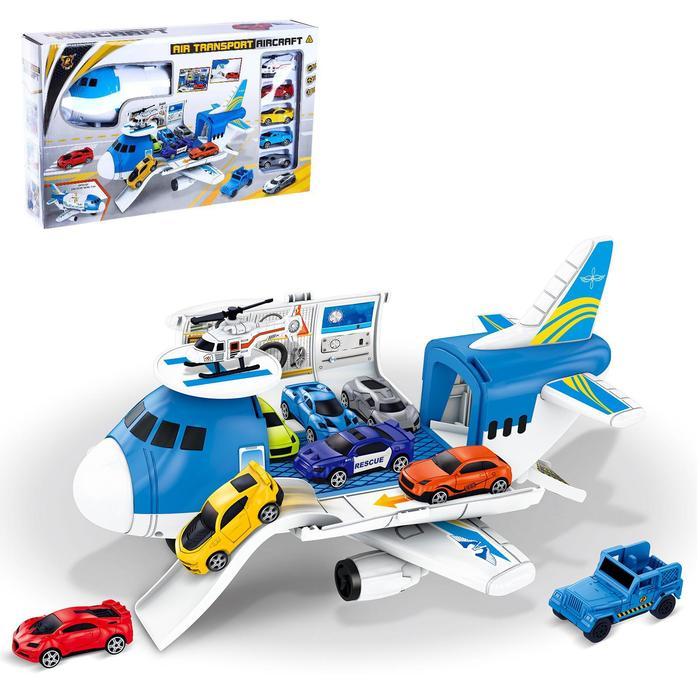 Самолёт - парковка «Авиабаза», с 4 машинками и вертолётом - фото 1 - id-p210190398