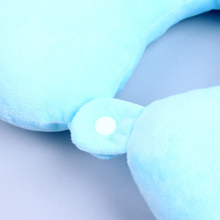 Подголовник «Мишка», с маской для сна, цвет голубой - фото 3 - id-p210189368