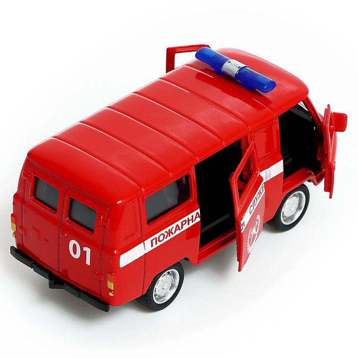 Машина металлическая «УАЗ 3962. Пожарная служба», инерция, 1:43 - фото 4 - id-p210190468