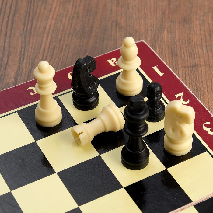 Настольная игра 3 в 1 "Карнал": нарды, шахматы, шашки, фишки дер., фигуры пластик, 29 х 29 см - фото 3 - id-p210191645