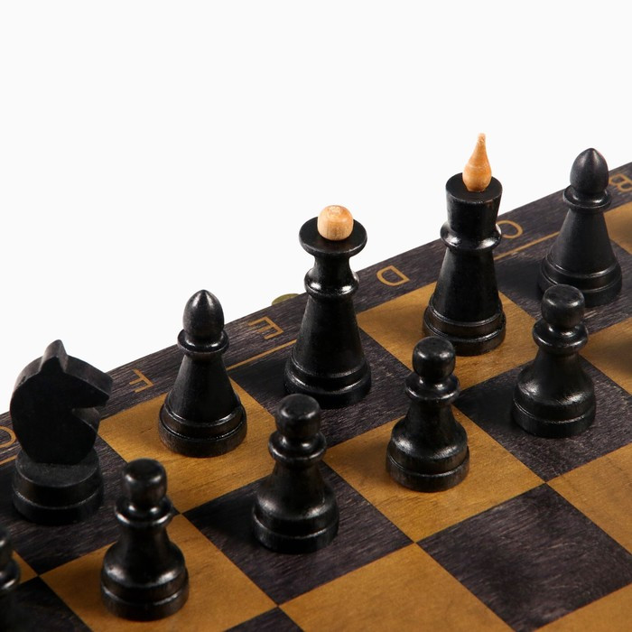 Настольная игра 3 в 1 "Классика": нарды, шахматы, шашки, доска 40 х 40 см - фото 4 - id-p210191646