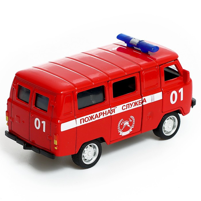 Машина металлическая «УАЗ 3962. Пожарная служба», инерция, 1:43 - фото 3 - id-p210191526