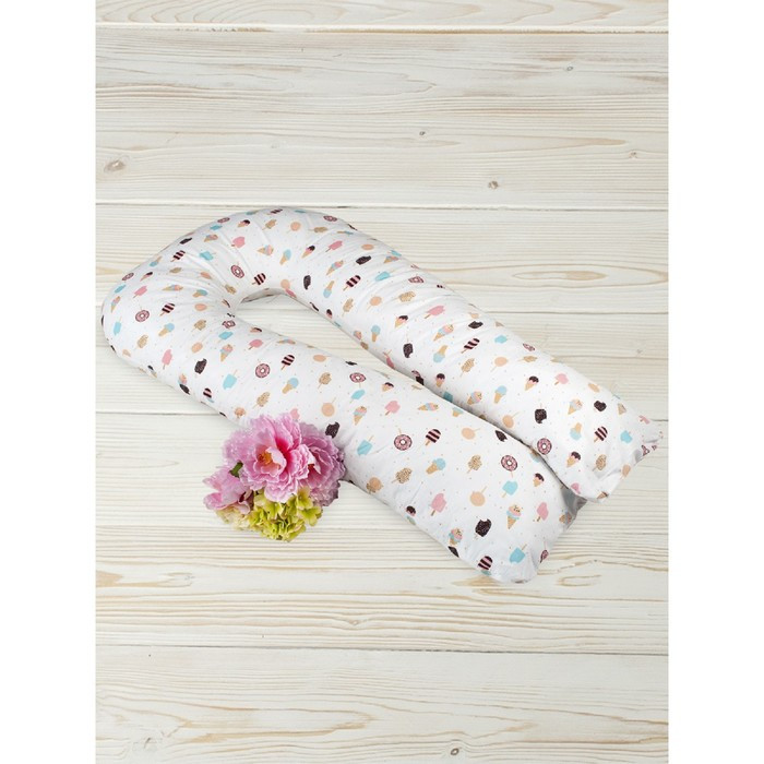 Подушка для беременных u-образная, размер 35 × 340 см, принт эскимо - фото 1 - id-p210190276