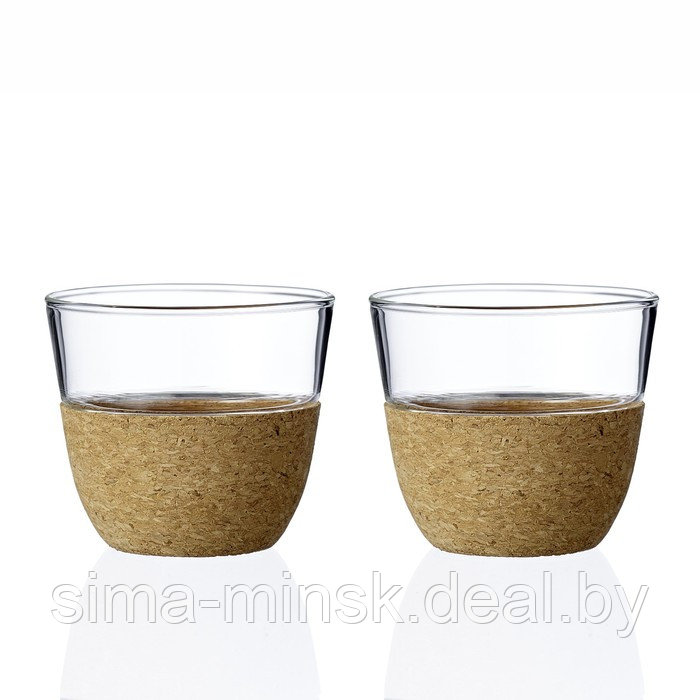 Чайный стакан Cortica 200 мл, 2 шт, прозрачный - фото 1 - id-p210192043