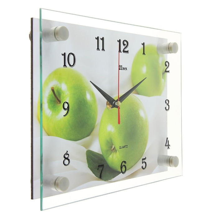 Часы-картина настенные, серия: Кухня, "Яблоки", плавный ход, 20 х 26 см - фото 2 - id-p210193387
