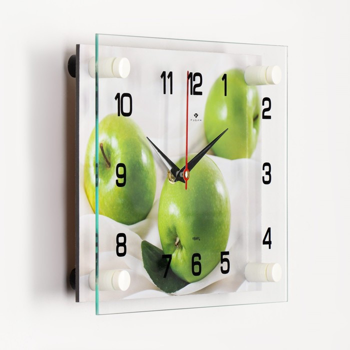 Часы-картина настенные, серия: Кухня, "Яблоки", плавный ход, 20 х 26 см - фото 4 - id-p210193387