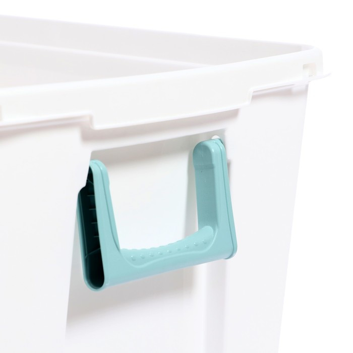 Ящик для игрушек на колесах «Горы», с декором, 685 × 395 × 385 мм, цвет светло-голубой - фото 6 - id-p210192355