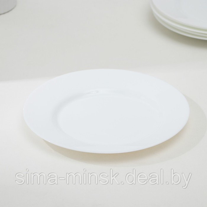 Набор обеденных тарелок Luminarc EVERYDAY, d=24 см, стеклокерамика, 6 шт, цвет белый - фото 2 - id-p210194470