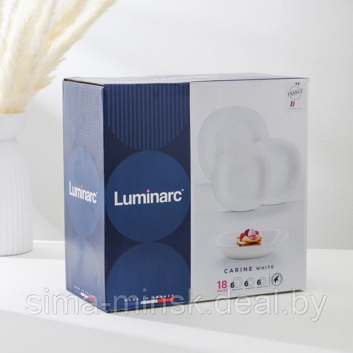 Сервиз столовый Luminarc Carine, стеклокерамика, 18 предметов, цвет белый - фото 6 - id-p210194482