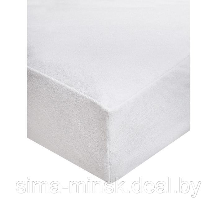 Наматрасник непромокаемый, размер 160х200 см, с бортами на резинке, цвет белый - фото 1 - id-p210196216