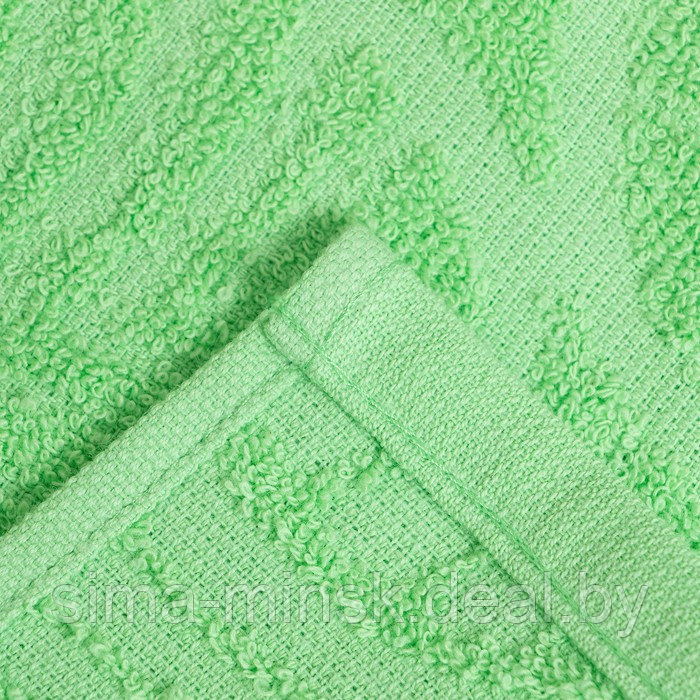 Полотенце махровое "Волна", размер 70х130 см, 300 гр/м2, цвет светло-зелёный - фото 3 - id-p210196790