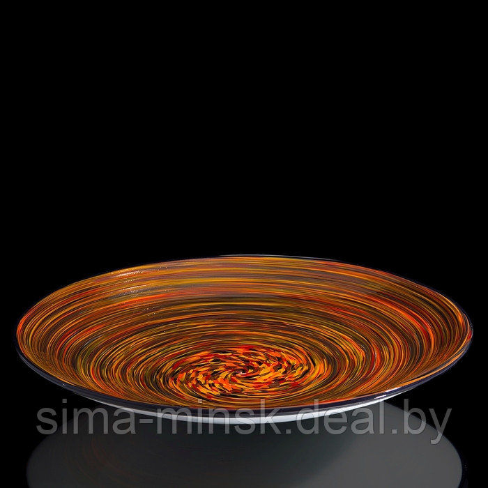 Блюдо интерьерное "Milan Glass", оранжевая, 48 × 48 см
