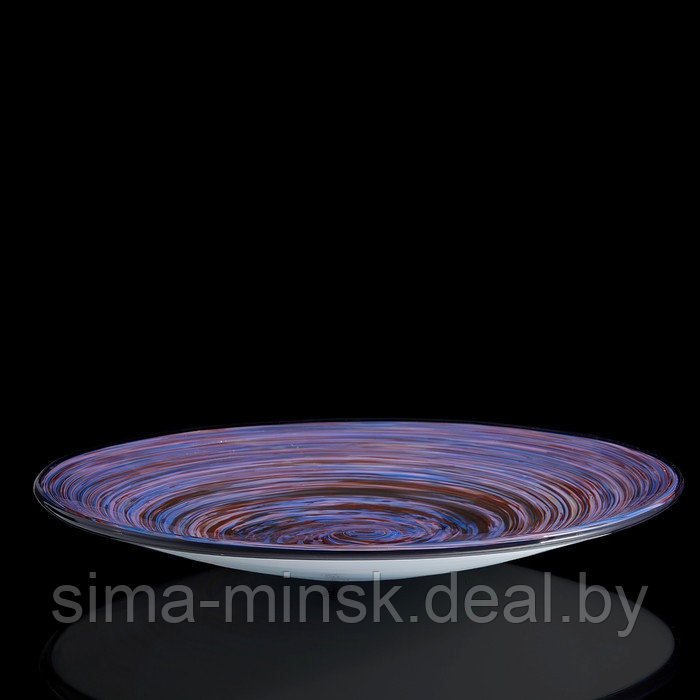 Блюдо интерьерное "Milan Glass", синяя, 48 × 48 см - фото 2 - id-p210194518