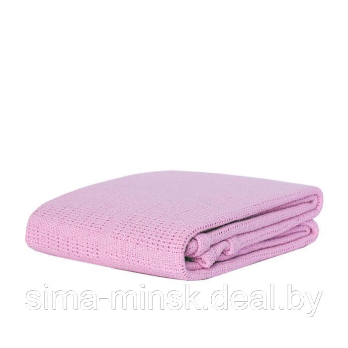 Одеяло вязаное, размер 90х118 см, цвет розовый - фото 3 - id-p210196237