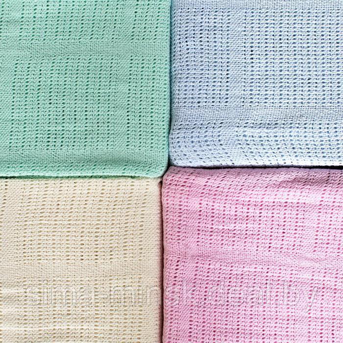 Одеяло вязаное, размер 90х118 см, цвет розовый - фото 5 - id-p210196237