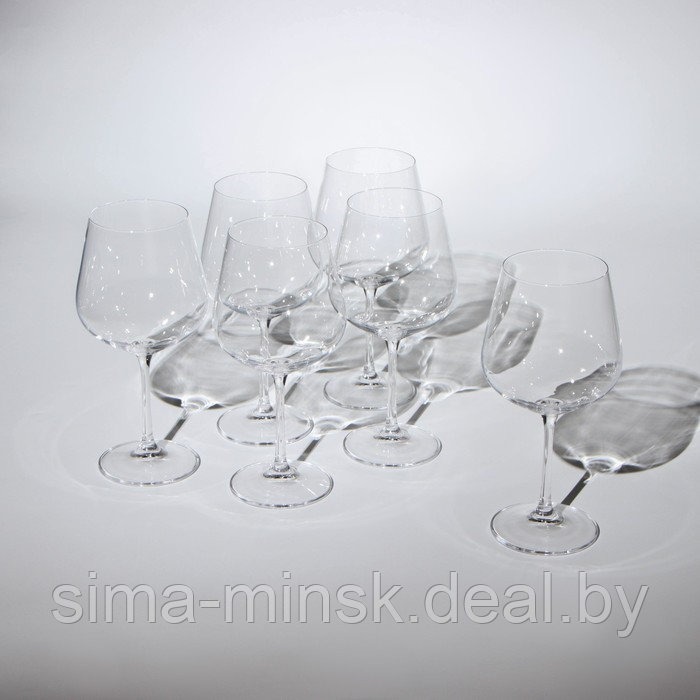 Набор бокалов для вина Strix, стеклянный, 600 мл, 6 шт - фото 1 - id-p210193712