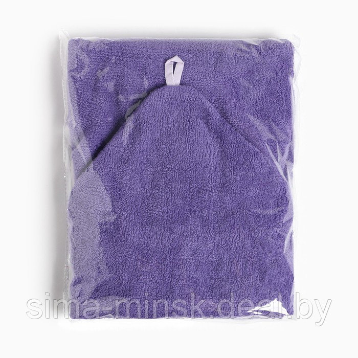 Полотенце с капюшоном Крошка Я, цв.фиолетовый 70*140 см, 100%хл, 320 г/м2 - фото 4 - id-p210195602