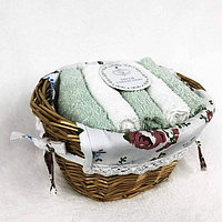 Комплект махровых полотенец «Грэй», размер 30х30 см - 5 шт, цвет бирюза