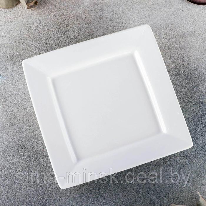 Тарелка фарфоровая квадратная Wilmax Stella, 18,5×18,5 см, цвет белый - фото 2 - id-p210192756