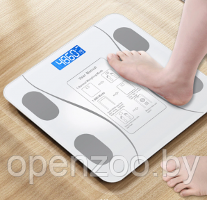 Умные напольные весы Bluetooth Smart Scale (12 показателей тела) Серые