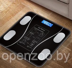 Умные напольные весы Bluetooth Smart Scale (12 показателей тела) Черные