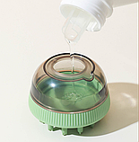 Силиконовая массажная щетка c резервуаром для шампуня Space capsule refillable bath brush (2 насадки) для, фото 4