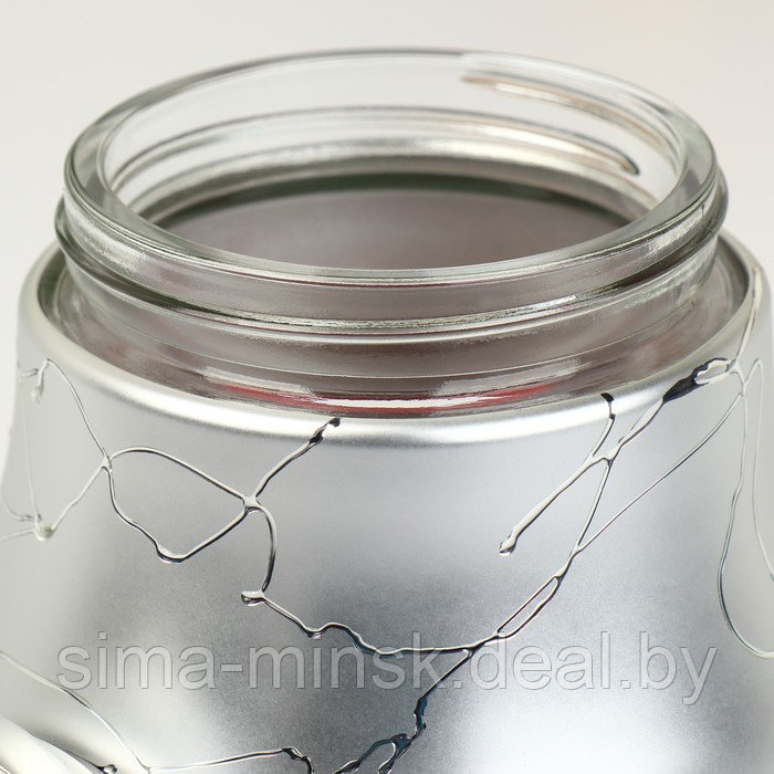 Набор банок стеклянных для сыпучих продуктов «Мрамор», 850 мл, 11,5×14,5 см, 3 шт, цвет серебряный - фото 5 - id-p210194597