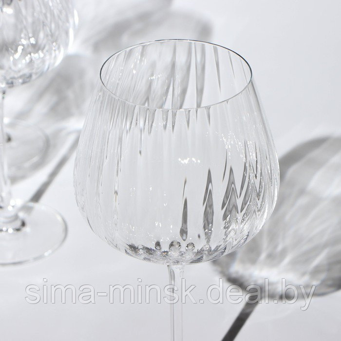 Набор бокалов для вина Columba Optic, стеклянный, 640 мл, 6 шт - фото 3 - id-p210193785