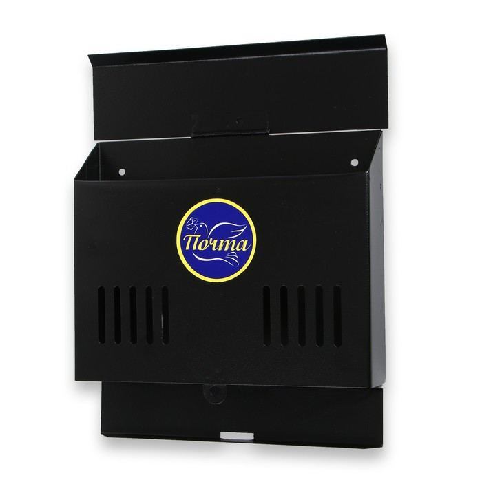 Ящик почтовый без замка (с петлёй), горизонтальный «Мини», чёрный - фото 4 - id-p210200602