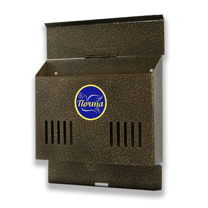 Ящик почтовый без замка (с петлёй), горизонтальный «Мини», бронзовый - фото 3 - id-p210200603