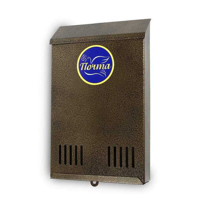 Ящик почтовый без замка (с петлёй), вертикальный, бронзовый - фото 4 - id-p210200604